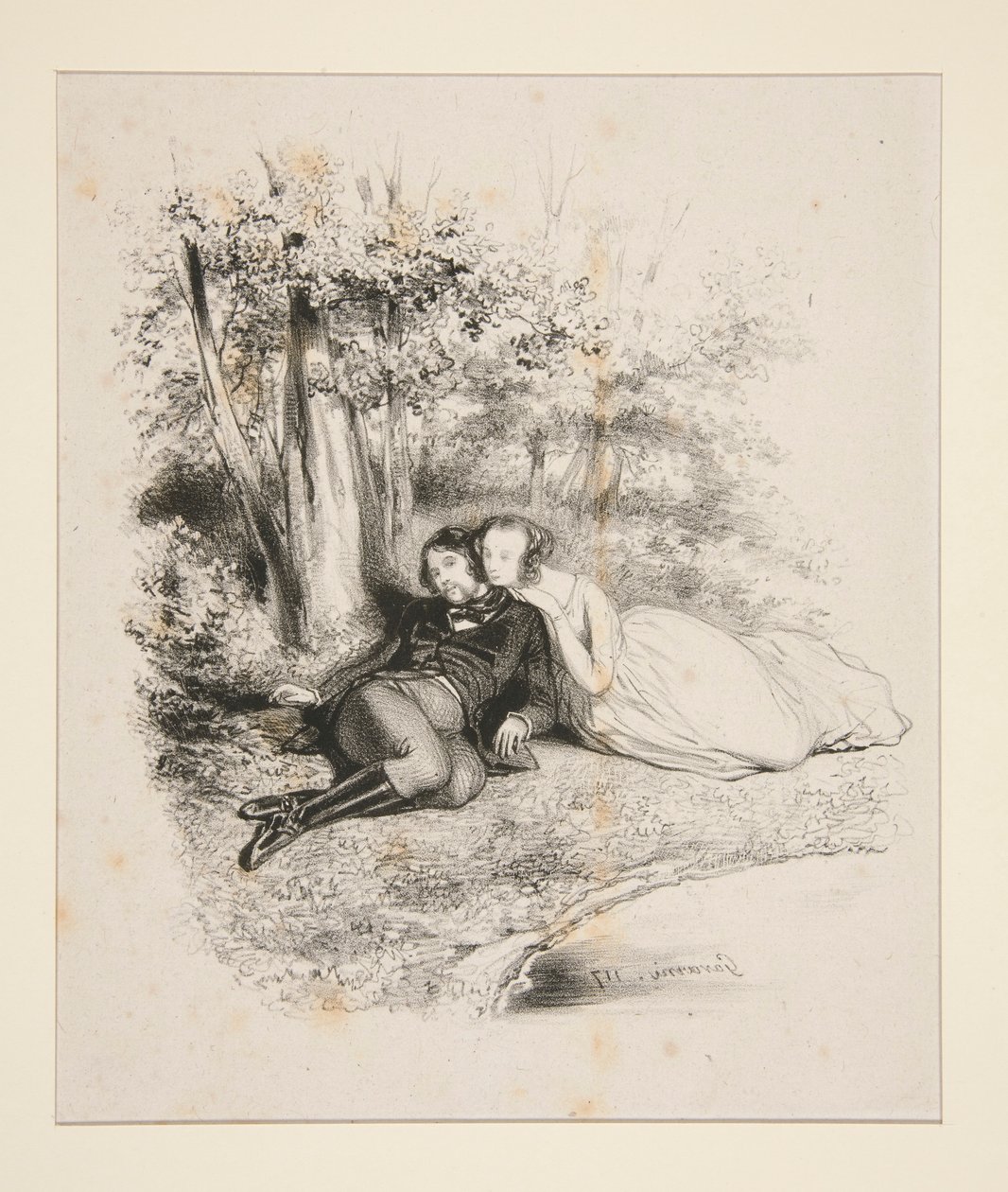 (Dans les bois.) - Paul Gavarni