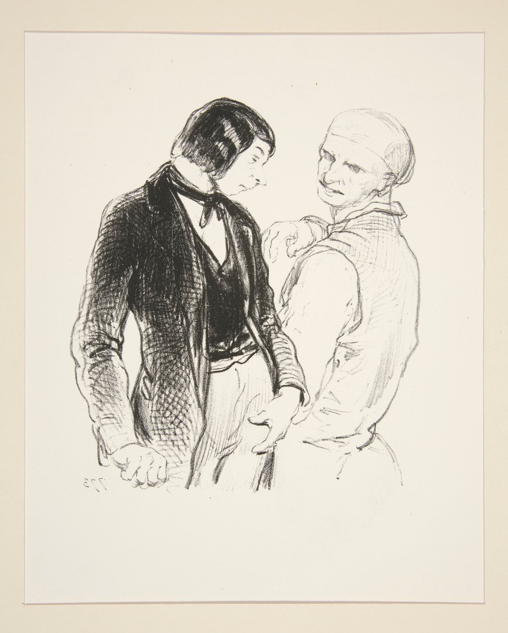 (RÉPRIMANDE PATERNELLE). - Paul Gavarni