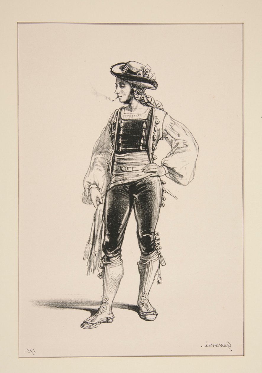 ALGUAZIL. Chapeau de feutre garni de velours. - Paul Gavarni
