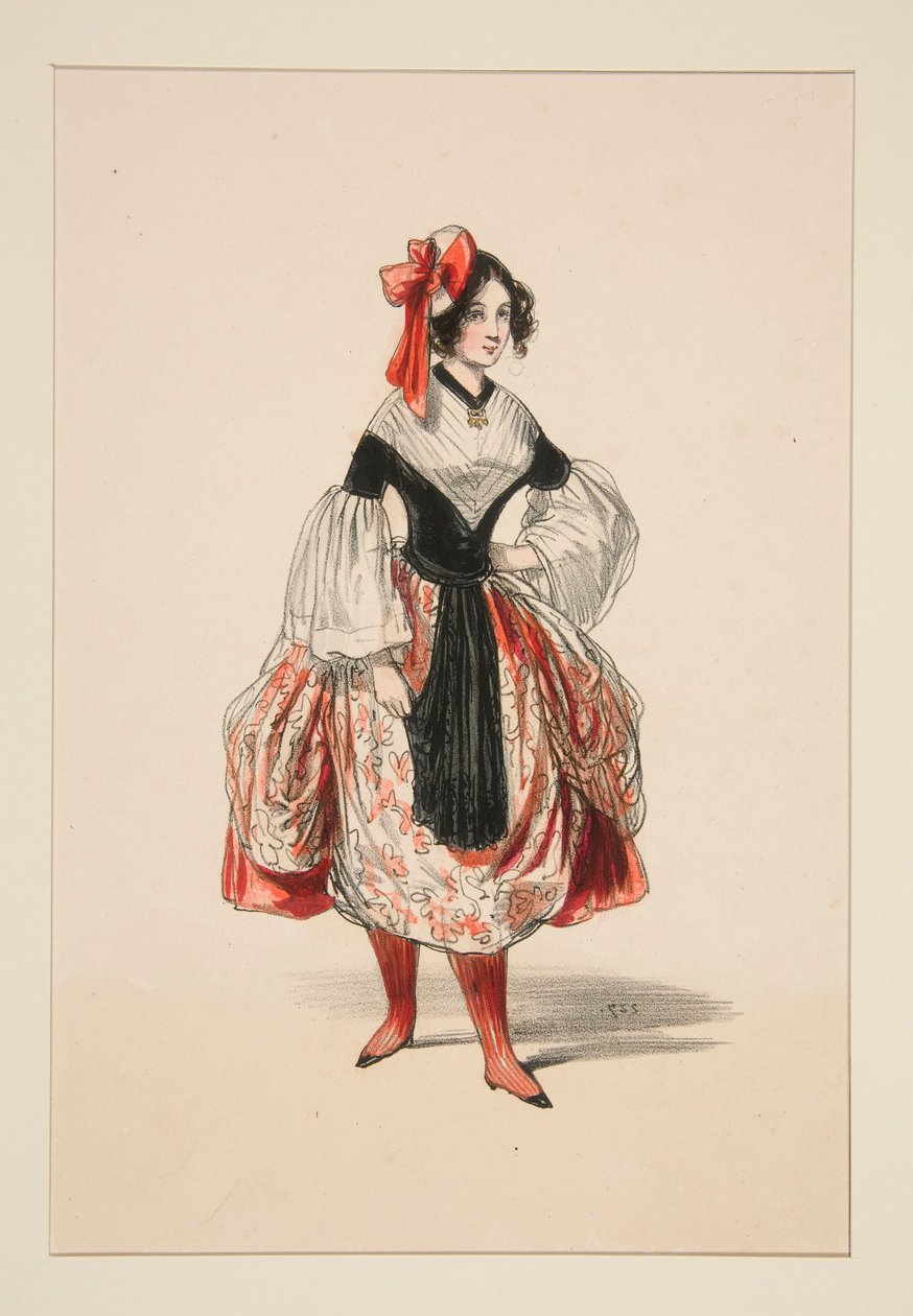 Bachelette. Béret de satin. - Paul Gavarni