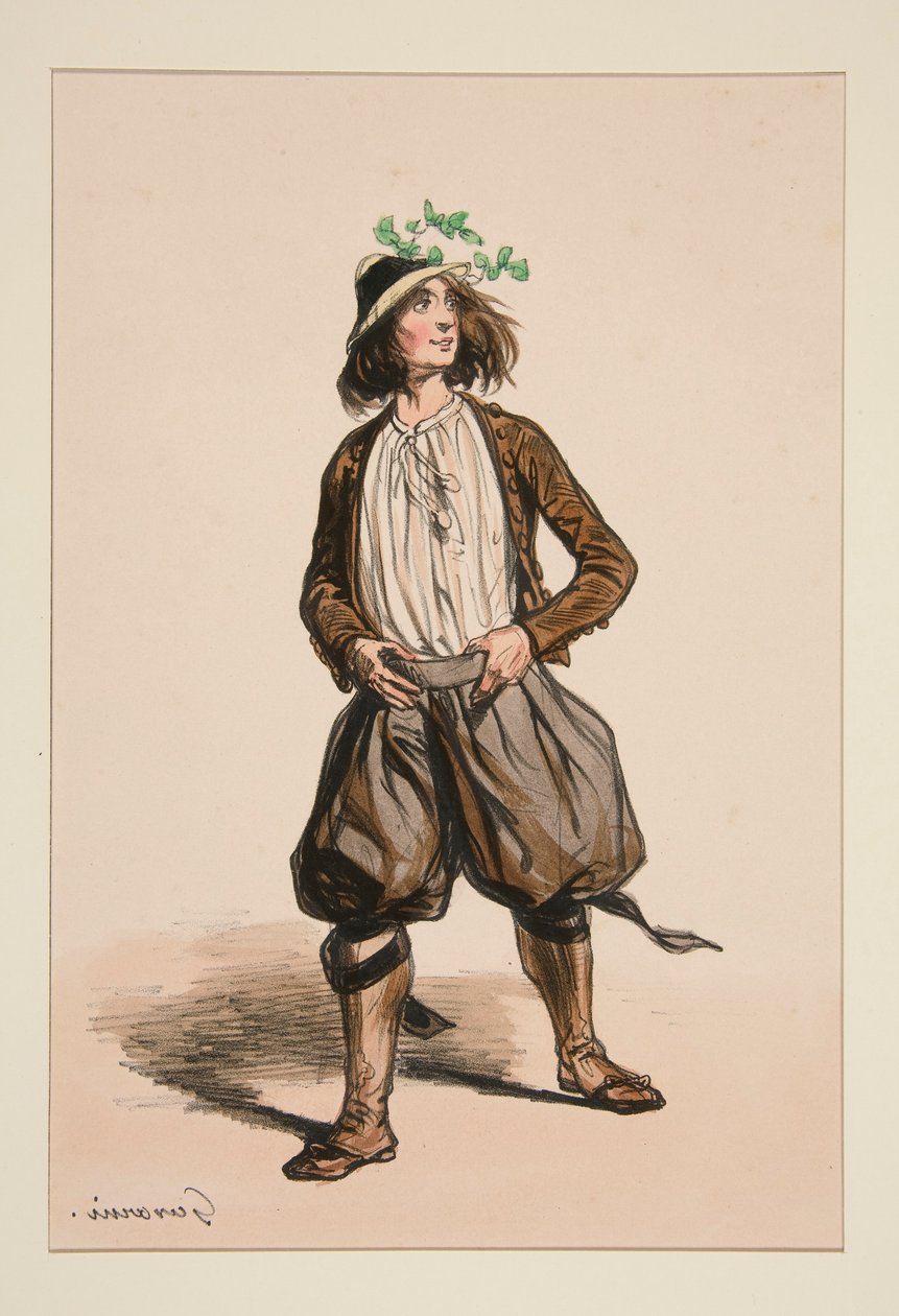 Chevrier. Chapeau de paille. - Paul Gavarni