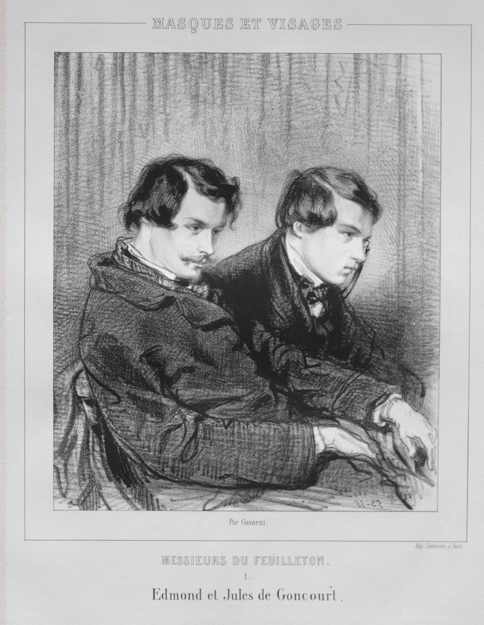 Edmond et Jules de Goncourt, 1853 - Paul Gavarni