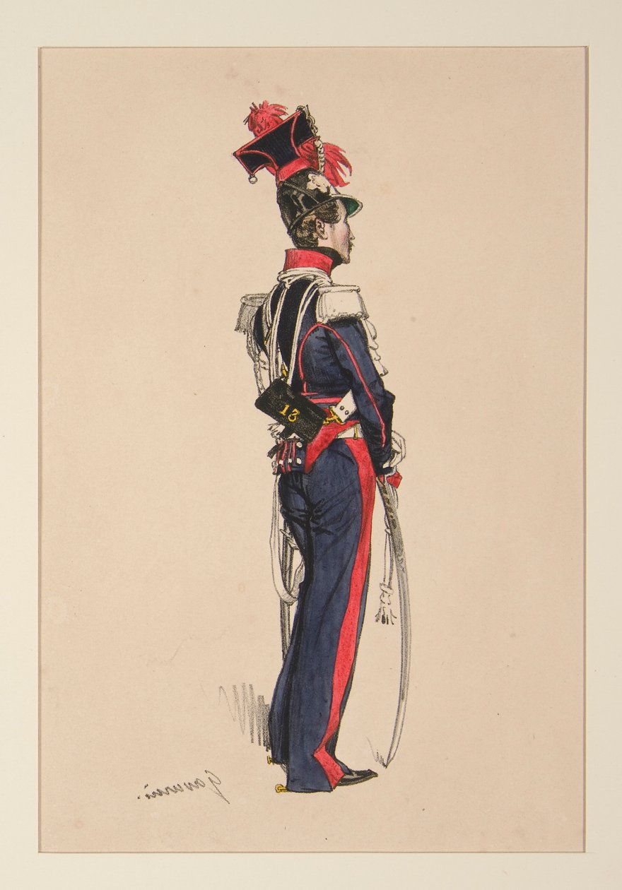 Garde nationale à cheval - Paul Gavarni