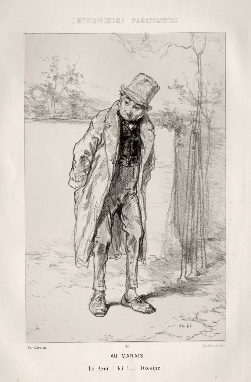 Dans le quartier du Marais - Paul Gavarni