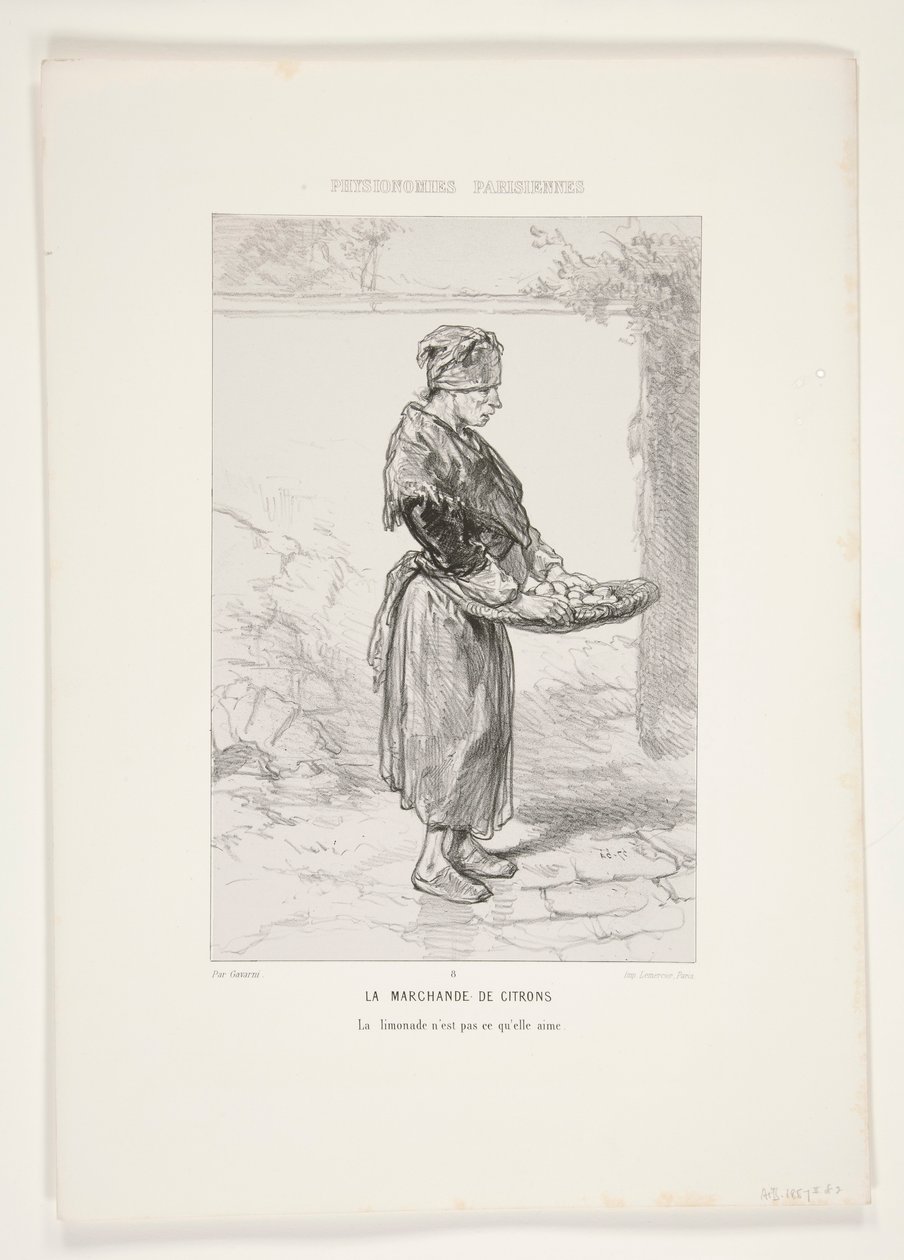 La marchande de citrons. La limonade - Paul Gavarni