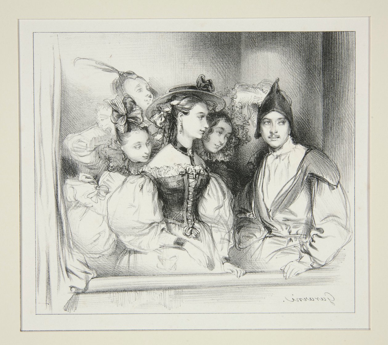 La Loge du Bal - Paul Gavarni