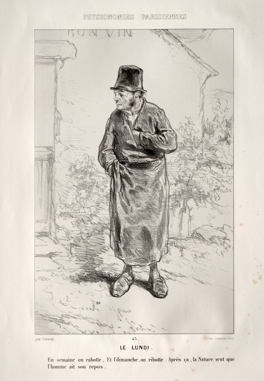 Le Lundi - Paul Gavarni