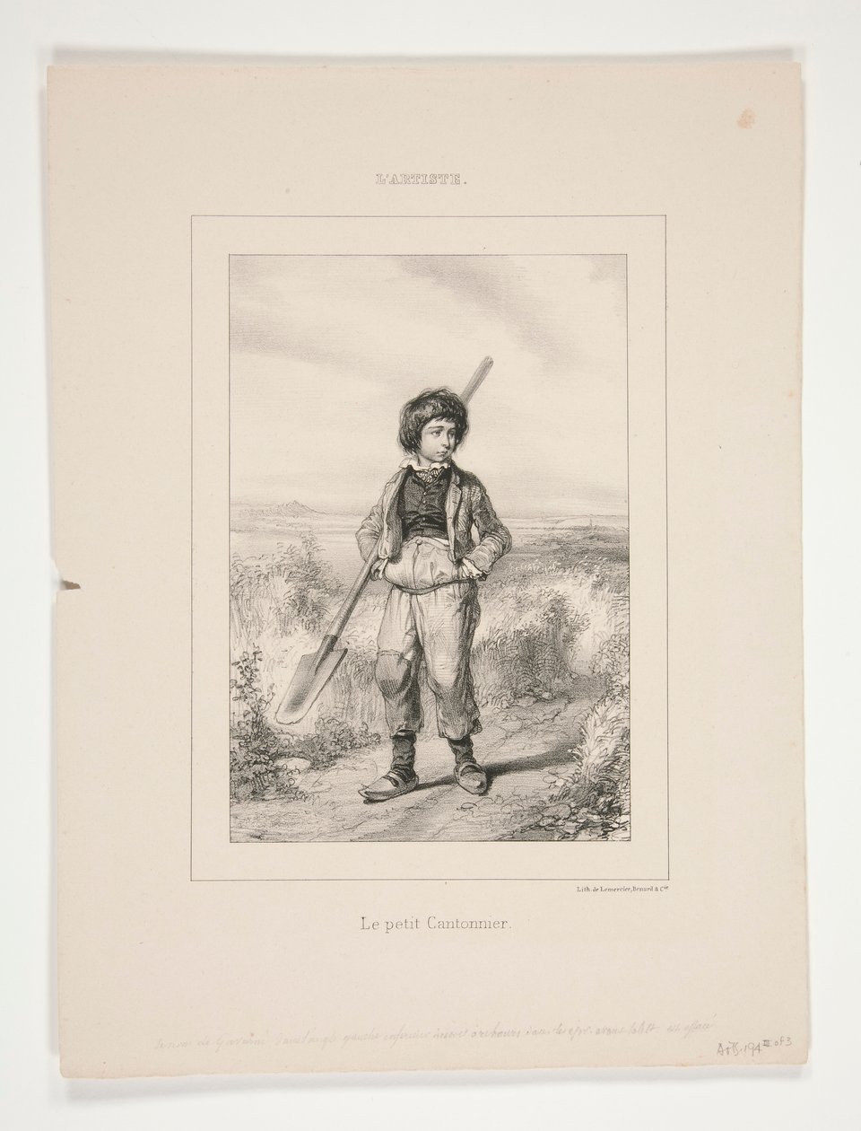 Le Petit Cantonnier - Paul Gavarni