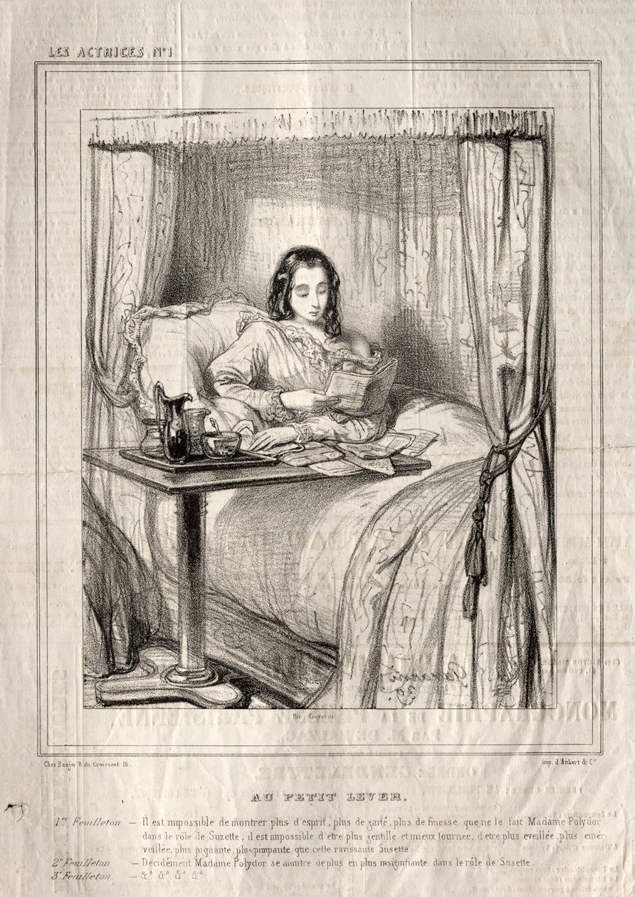 Les Actrices : Au petit lever..., 1843 - Paul Gavarni