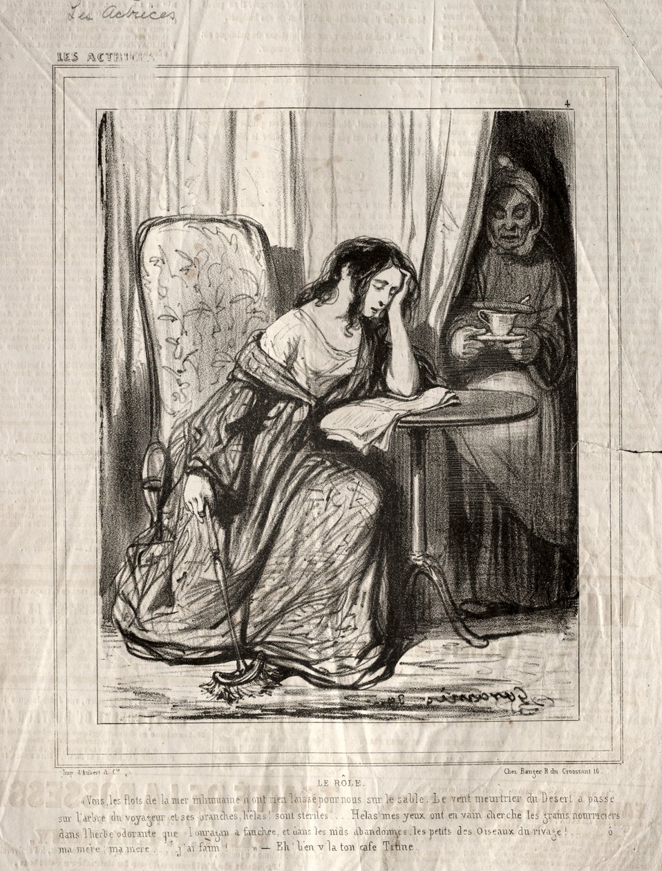 Les Actrices : Le Rôle, 1843 - Paul Gavarni