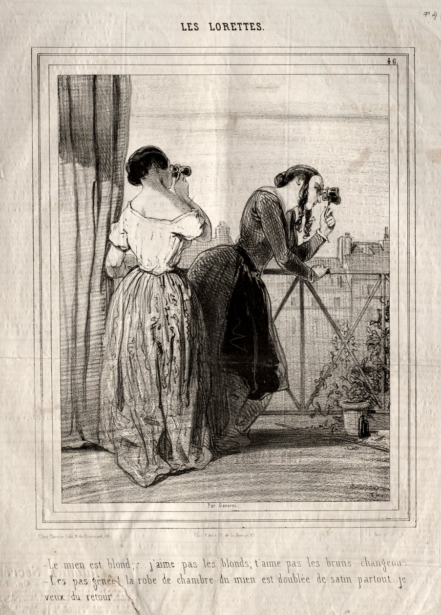 Les Lorettes - Paul Gavarni