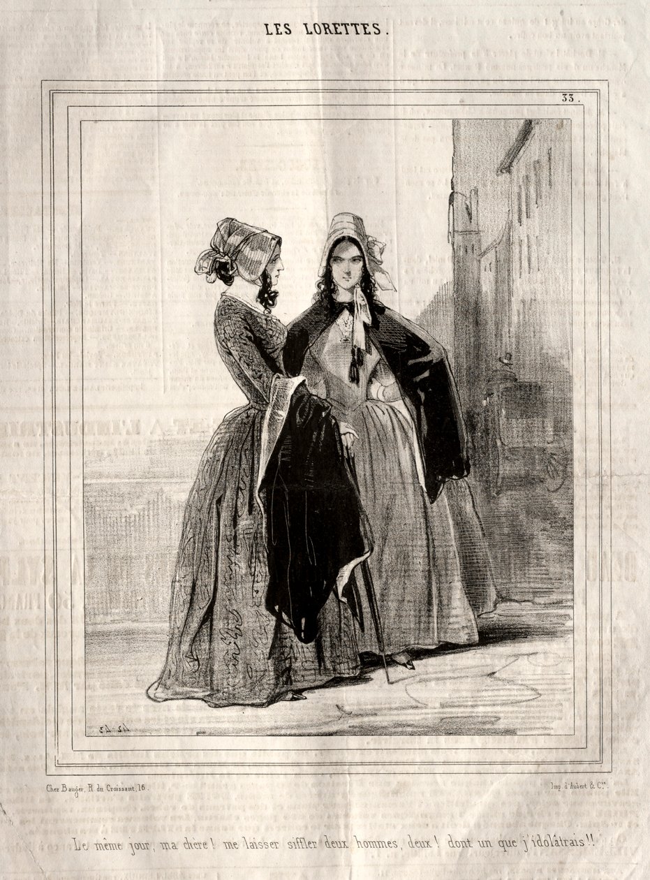 Les Lorettes - Paul Gavarni