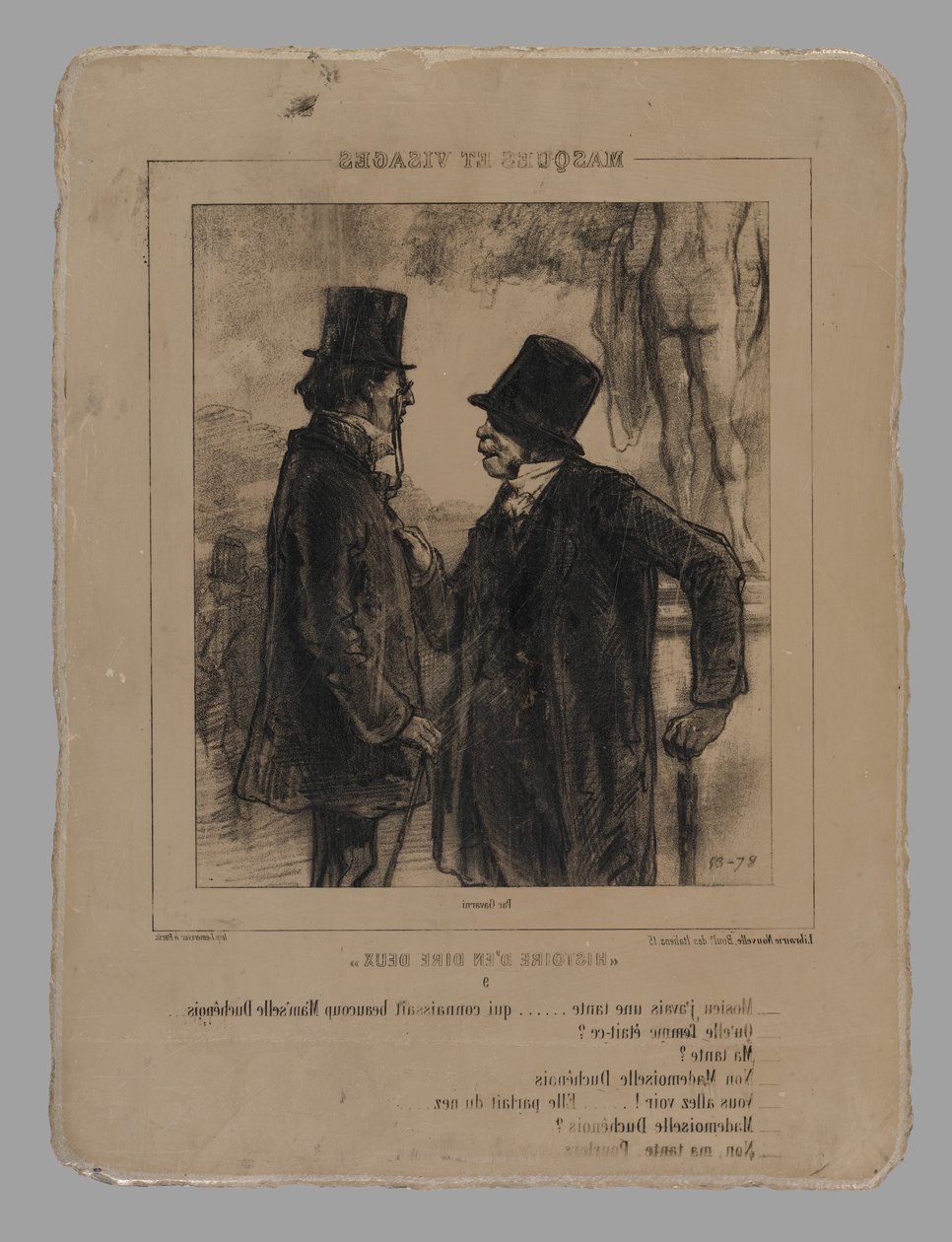 Pierre lithographique pour Mosieu, j - Paul Gavarni