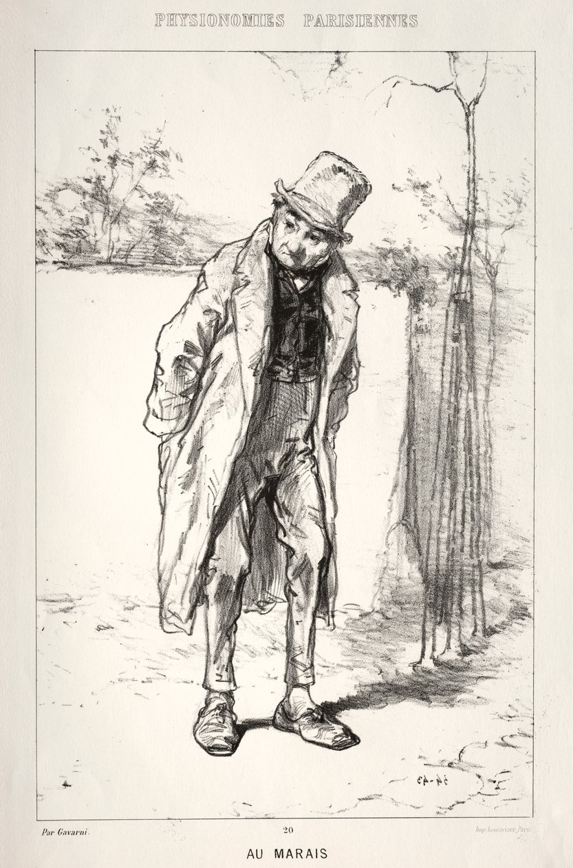Physionomies parisiennes: Au Marais, 1869 - Paul Gavarni