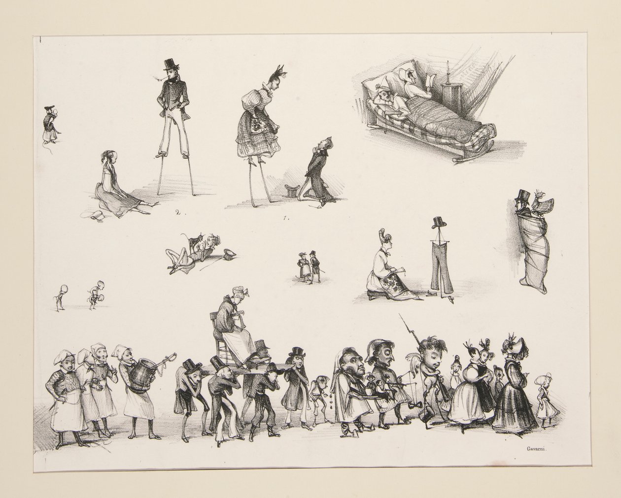 Suite de la Procession du Diable - Paul Gavarni