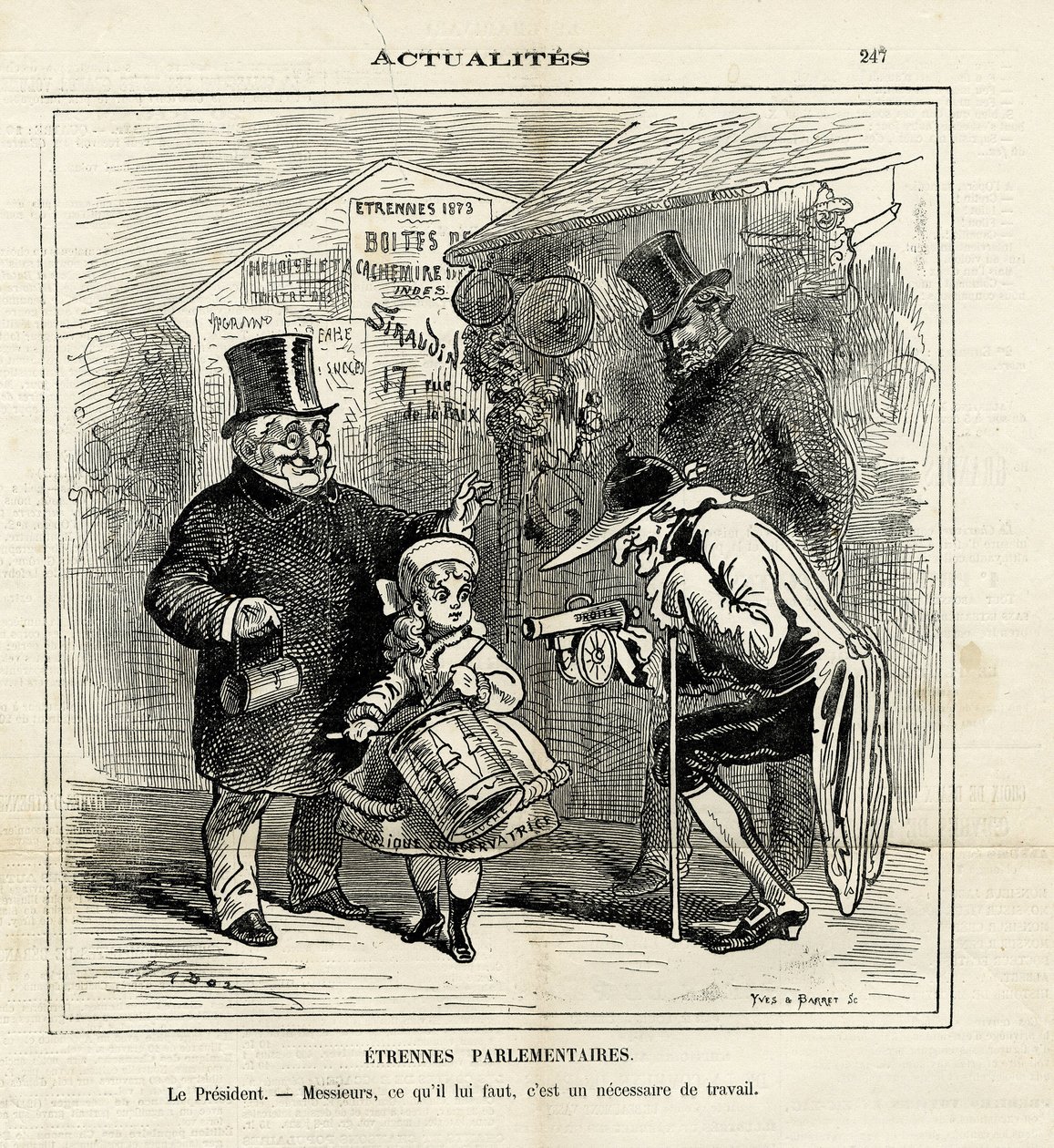 Illustration de Hadol (1835-1875) dans Le Charivari - Paul Hadol