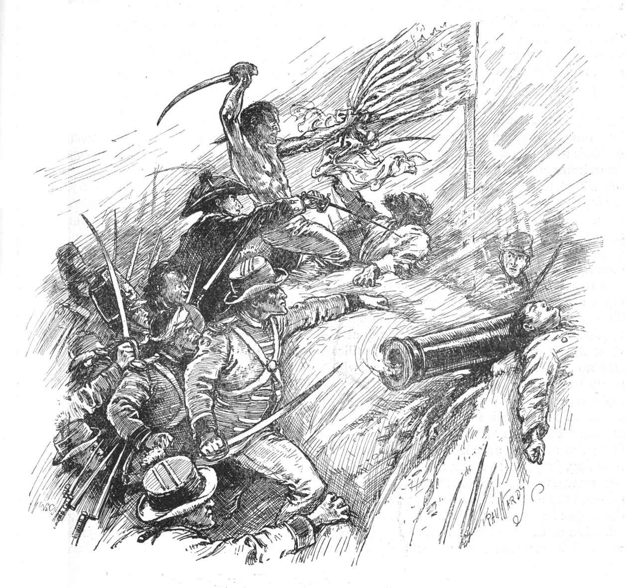 Ils ont lutté pour escalader le rempart, 1902 - Paul Hardy