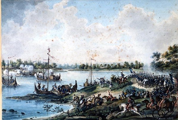 Traversée du Pô à Plaisance - Paul Huet