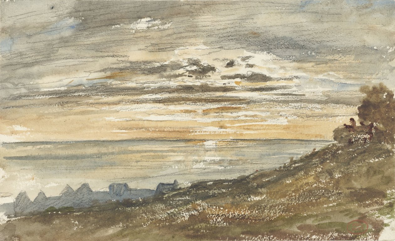 Coucher de soleil à Trouville - Paul Huet