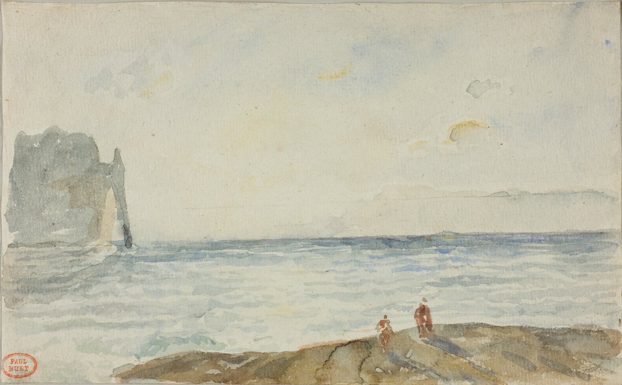 Vue à Étretat - Paul Huet
