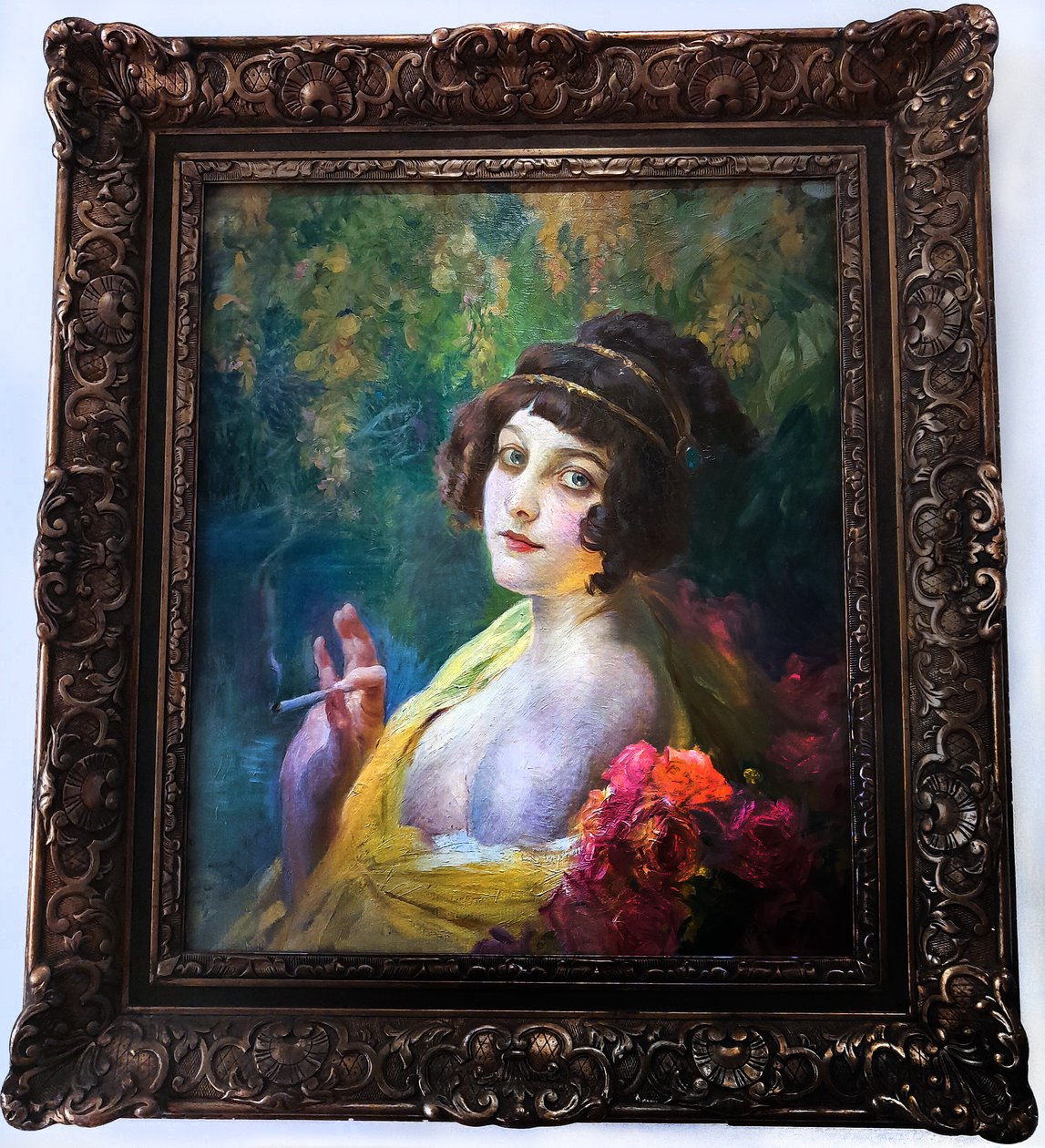 Femme avec une coiffe antique - Paul Jean Gervais