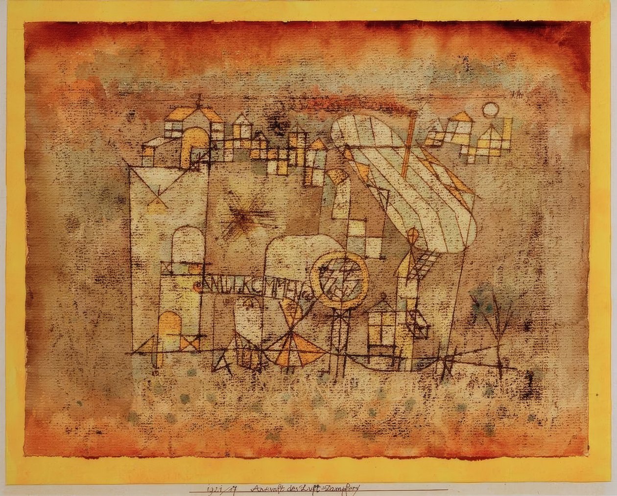 Arrivée du dirigeable - Paul Klee