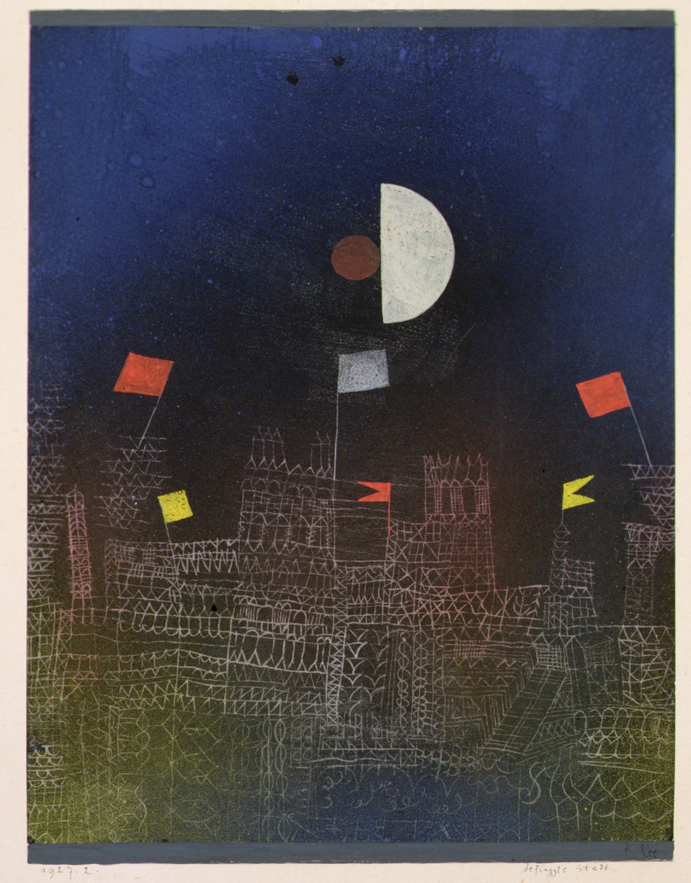Ville avec drapeaux - Paul Klee