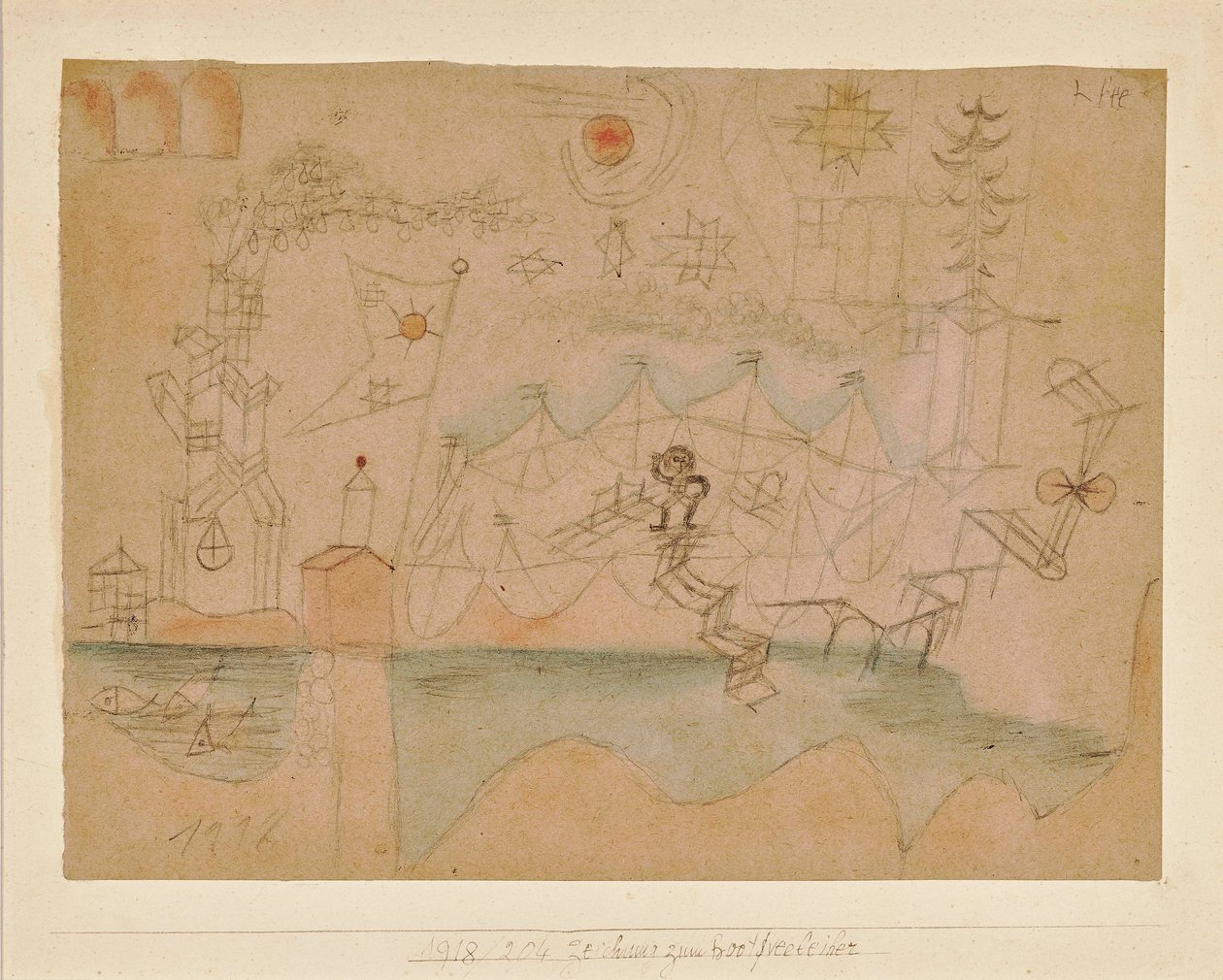 Dessin pour la location de bateaux - Paul Klee