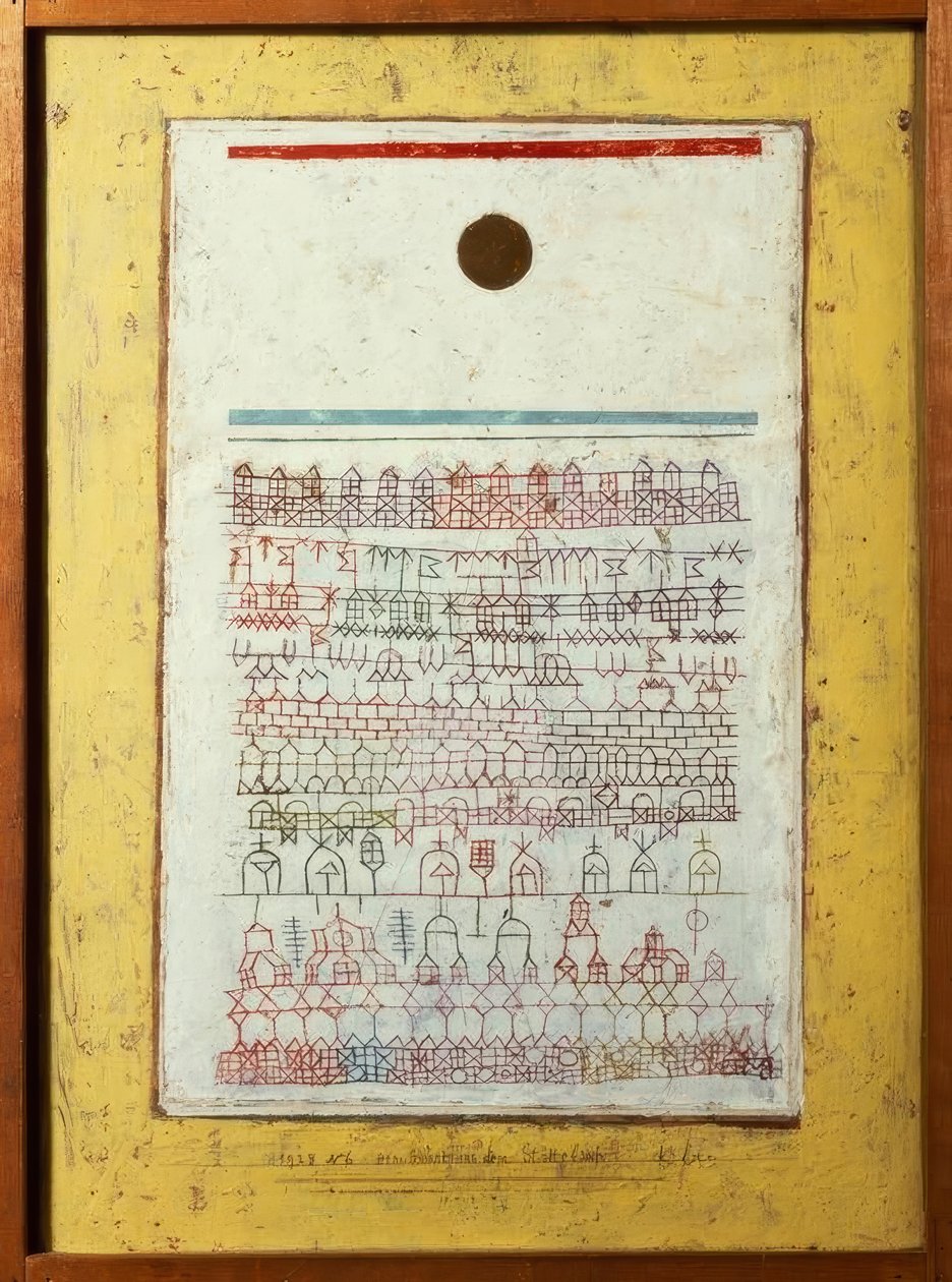Une feuille du livre des villes - Paul Klee