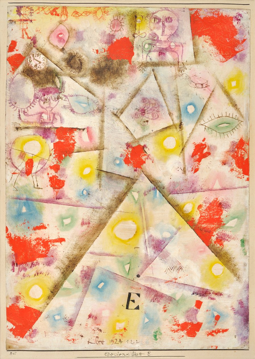 Feuille commémorative E Gedenkblatt E, 1924 - Paul Klee