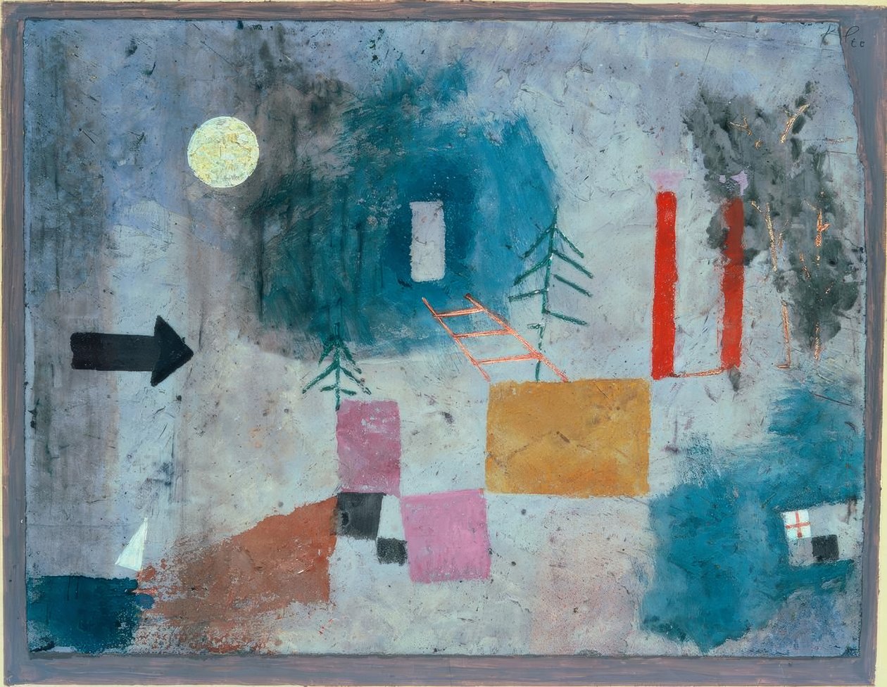 Colonnes rouges défilant - Paul Klee