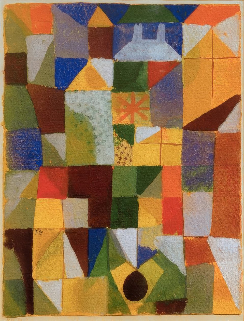 Composition urbaine avec fenêtres jaunes - Paul Klee