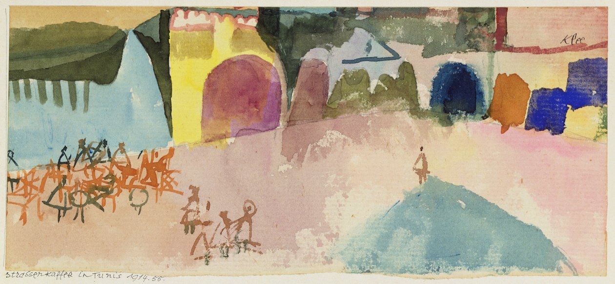 Café de rue à Tunis - Paul Klee