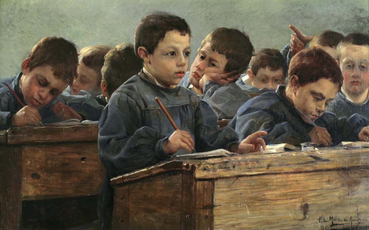 Dans la salle de classe - Paul Louis Martin des Amoignes