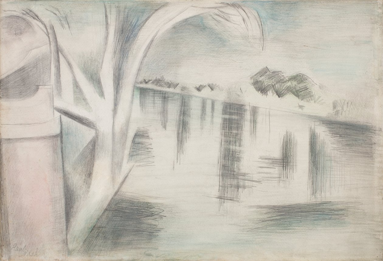 Rivière et arbres - Paul Nash
