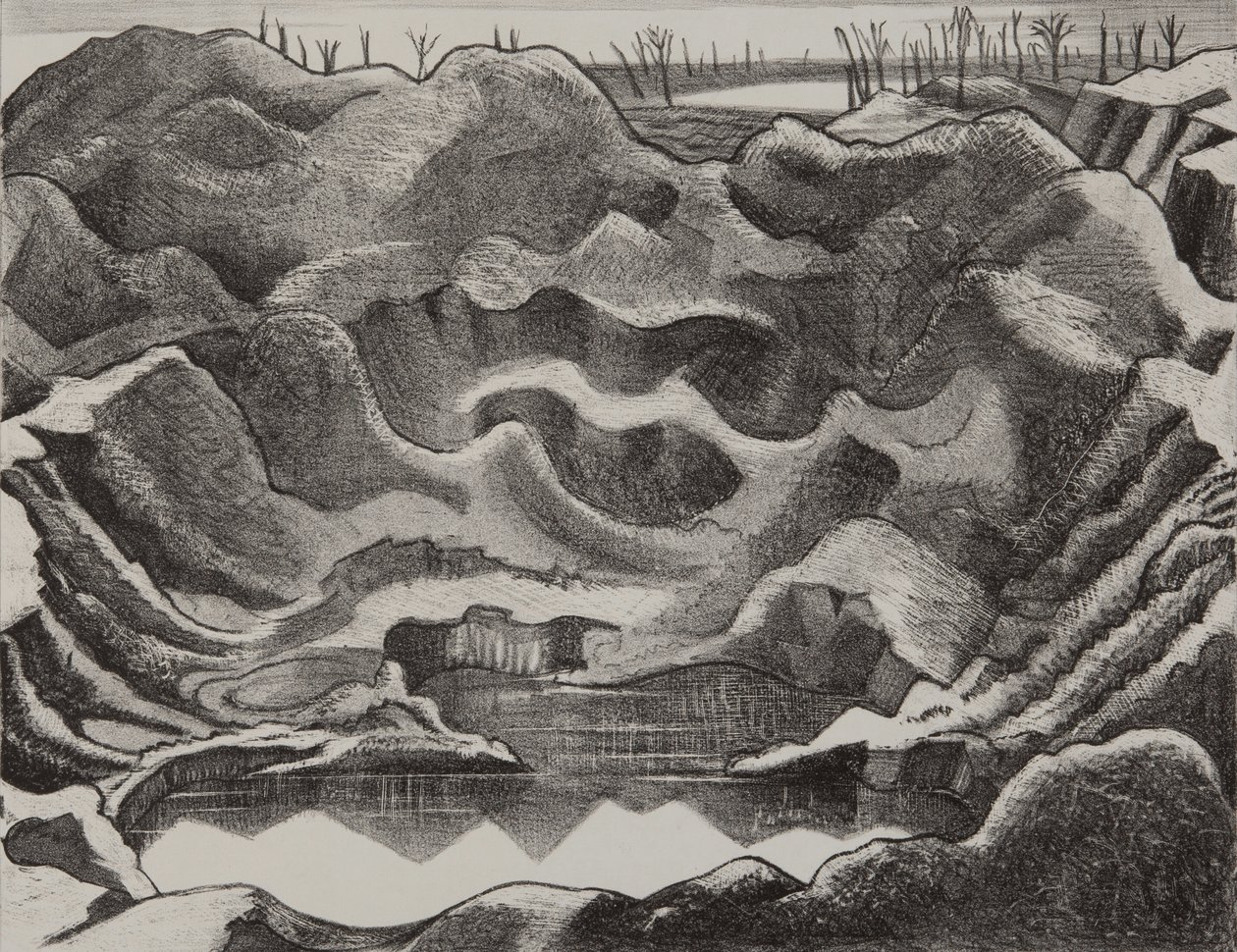 Le cratère de la mine, colline 60, saillant d