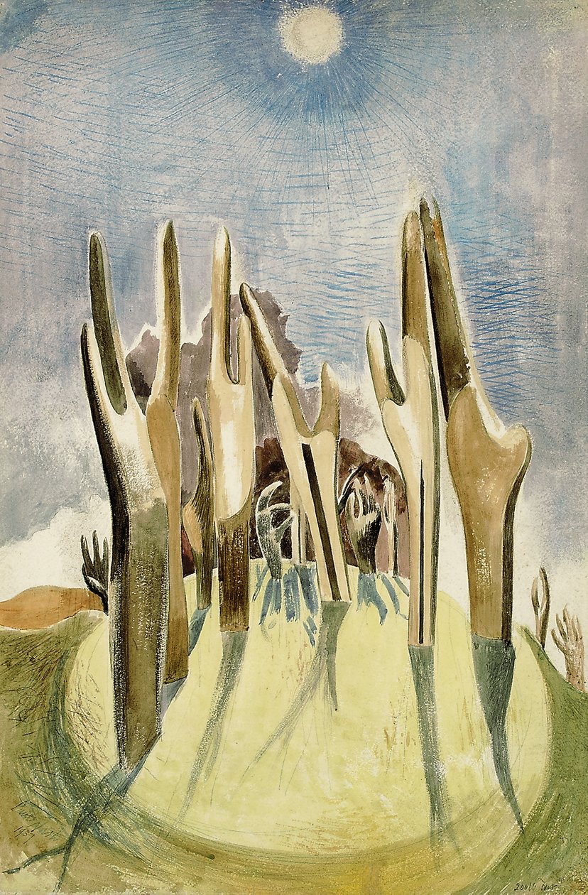 Bois sur la colline - Paul Nash