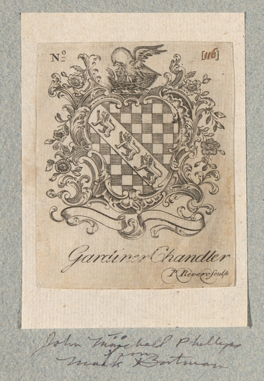 Ex-libris de Gardiner Chandler - Paul Revere