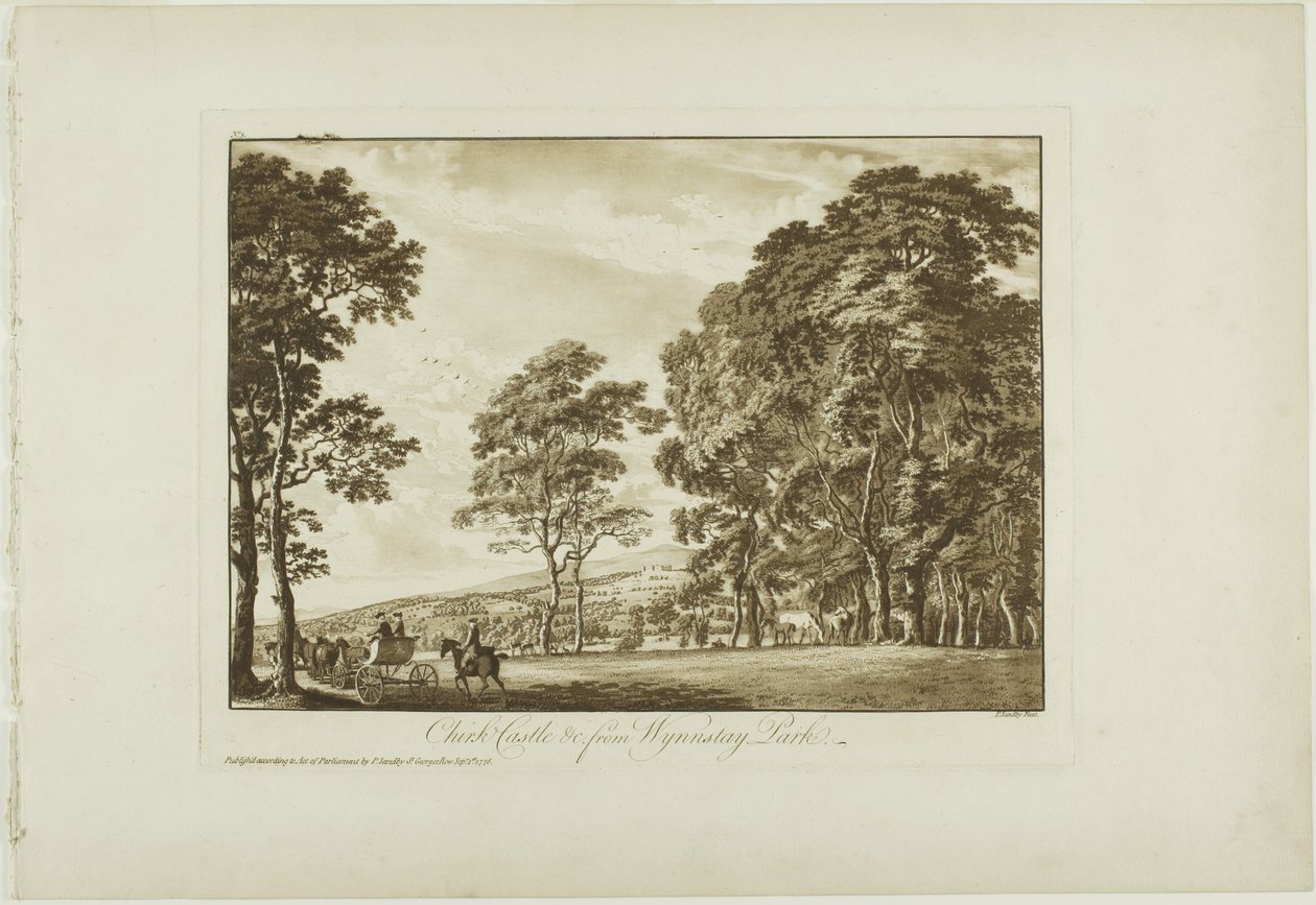 Château de Chirk et c. depuis le parc de Wynnstay - Paul Sandby