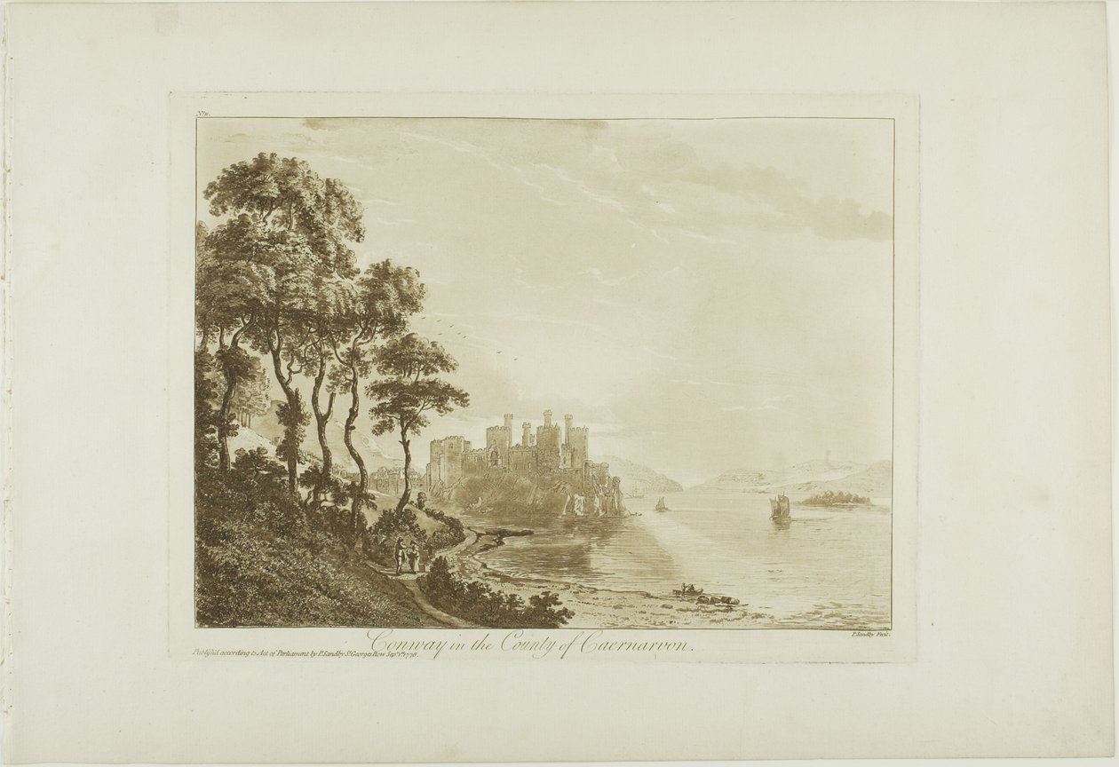 Conway dans le comté de Caernarvon - Paul Sandby