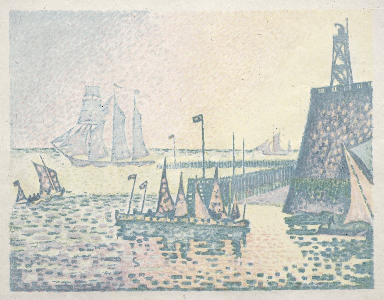 Soirée, la jetée à Vlissingen - Paul Signac