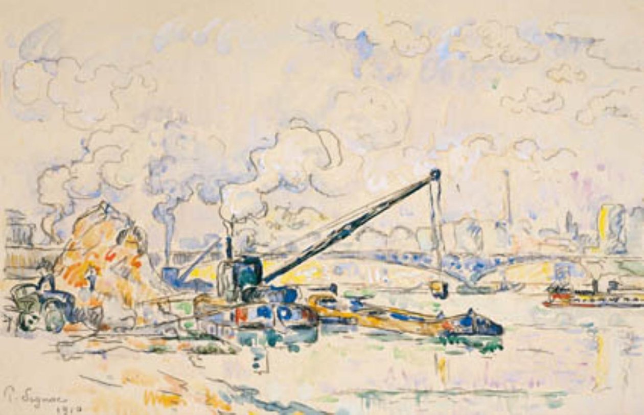 Le Pont Mirabeau. Le tas de sable - Paul Signac