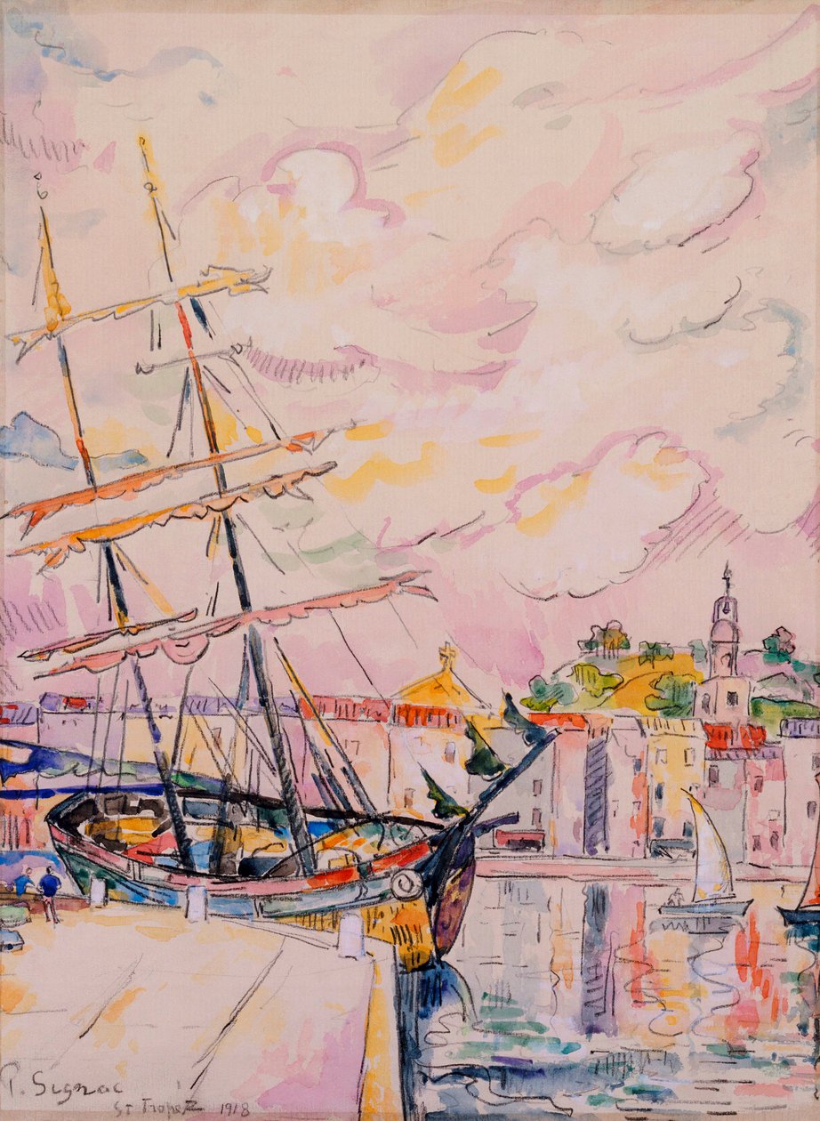 Le port de Saint-Tropez, 1918 - Paul Signac