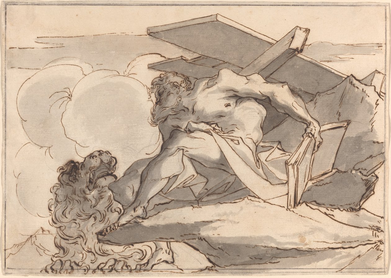 Saint Jérôme dans le désert - Paul Troger