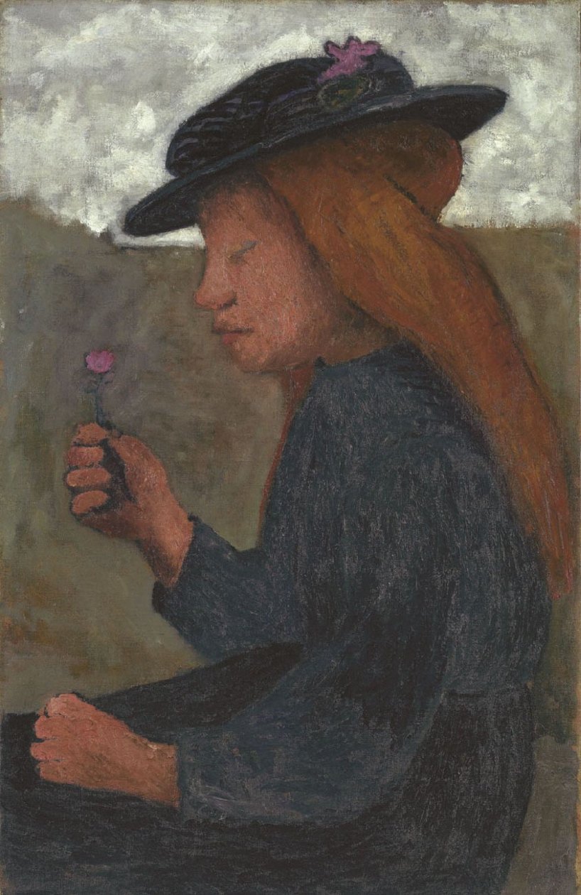 Jeune fille avec un chapeau noir - Paula Modersohn Becker