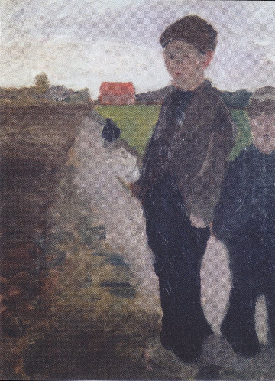 Deux garçons au canal de la lande - Paula Modersohn Becker