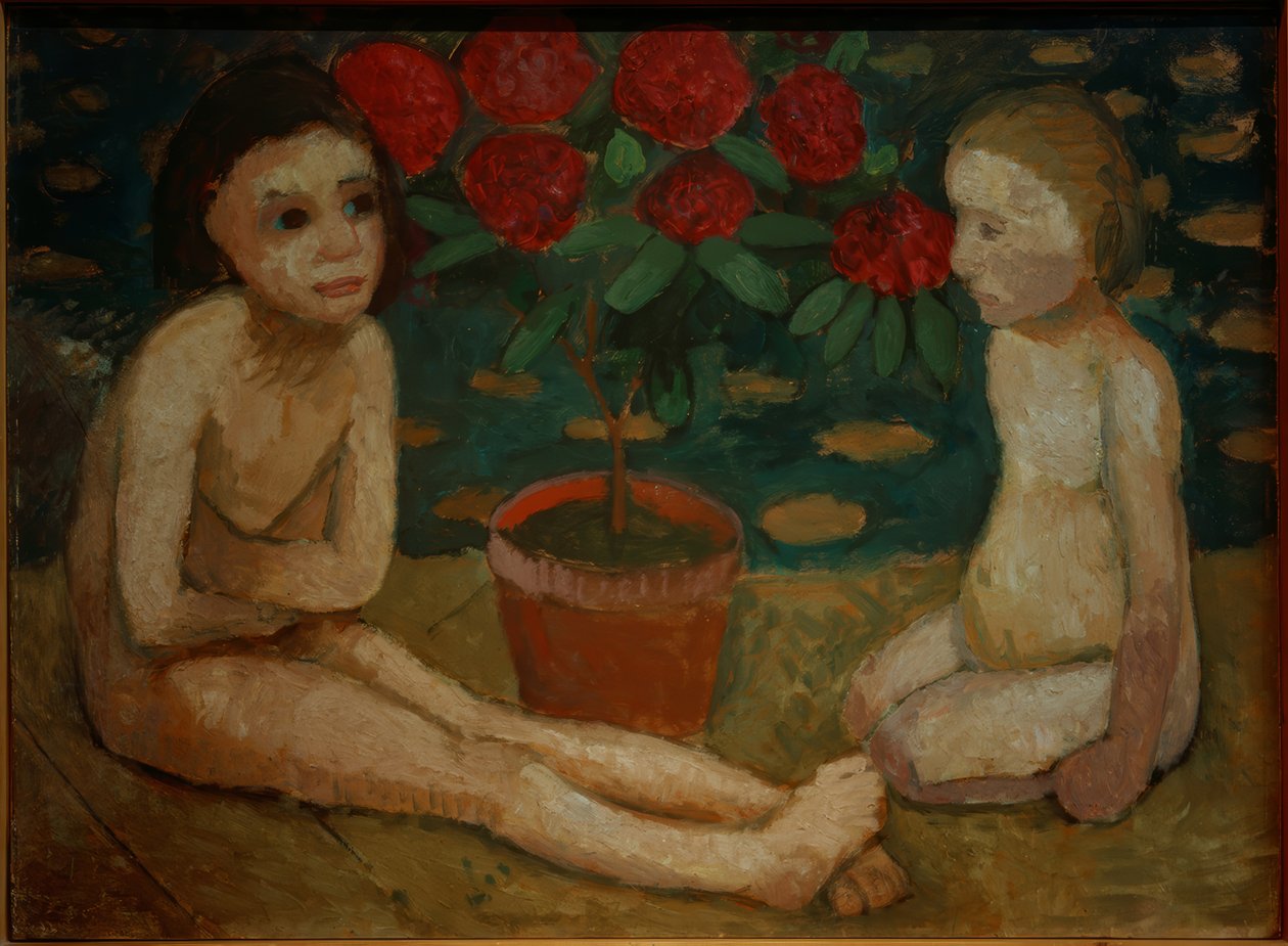 Deux enfants nus assis - Paula Modersohn Becker