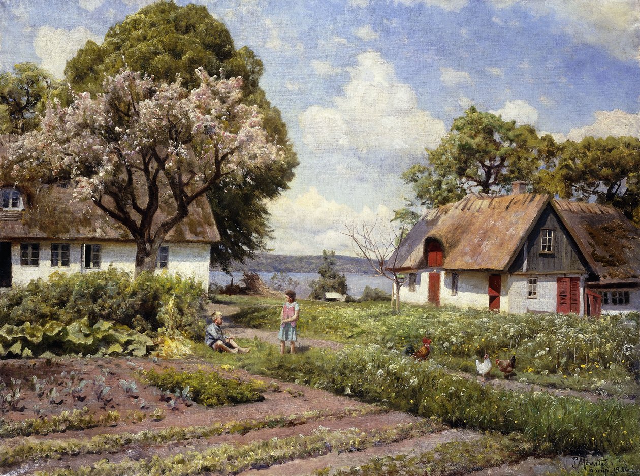 Enfants dans une Ferme - Peder Monsted