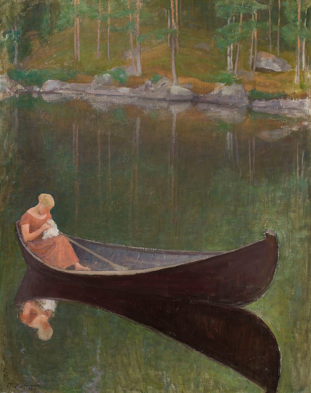 Femme dans un bateau, 1924 - Pekka Halonen