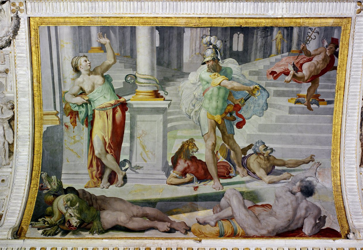 Ulysse et Circé, vers 1550 (fresque) - Pellegrino Tibaldi